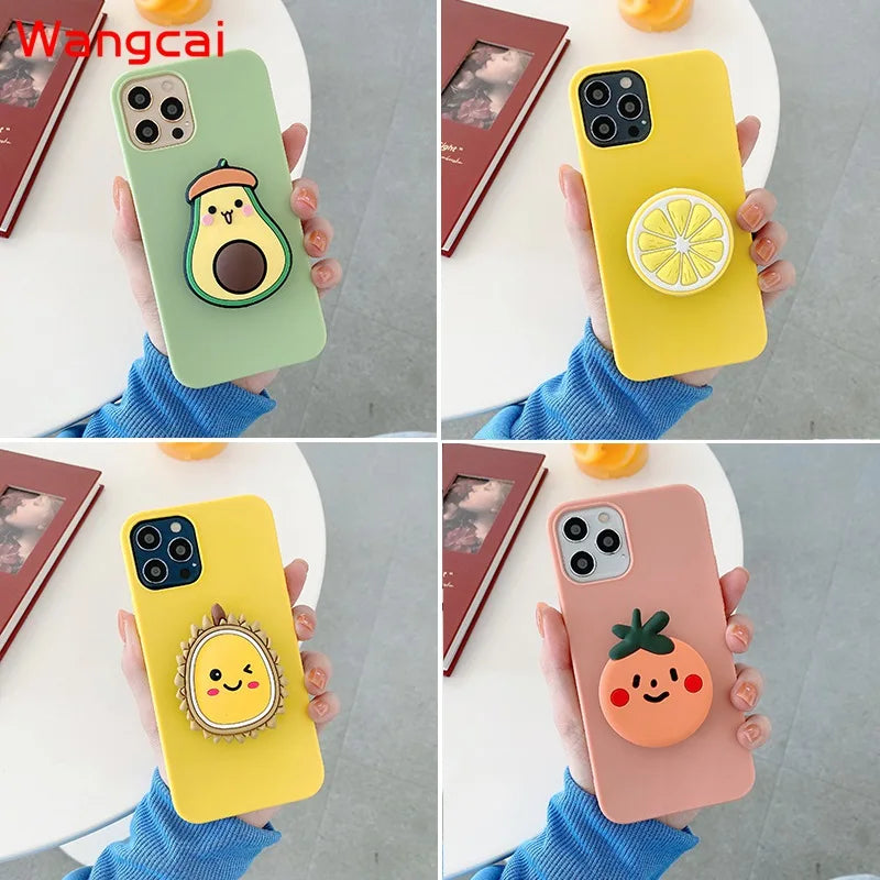 For Huawei Y7P Y6P Y5P P40 Pro Plus P30 P20 Pro Lite Y7 Y6 Prime Pro 2019 Case Fruit Avocado Orange Strawberry Peach Cute Cover