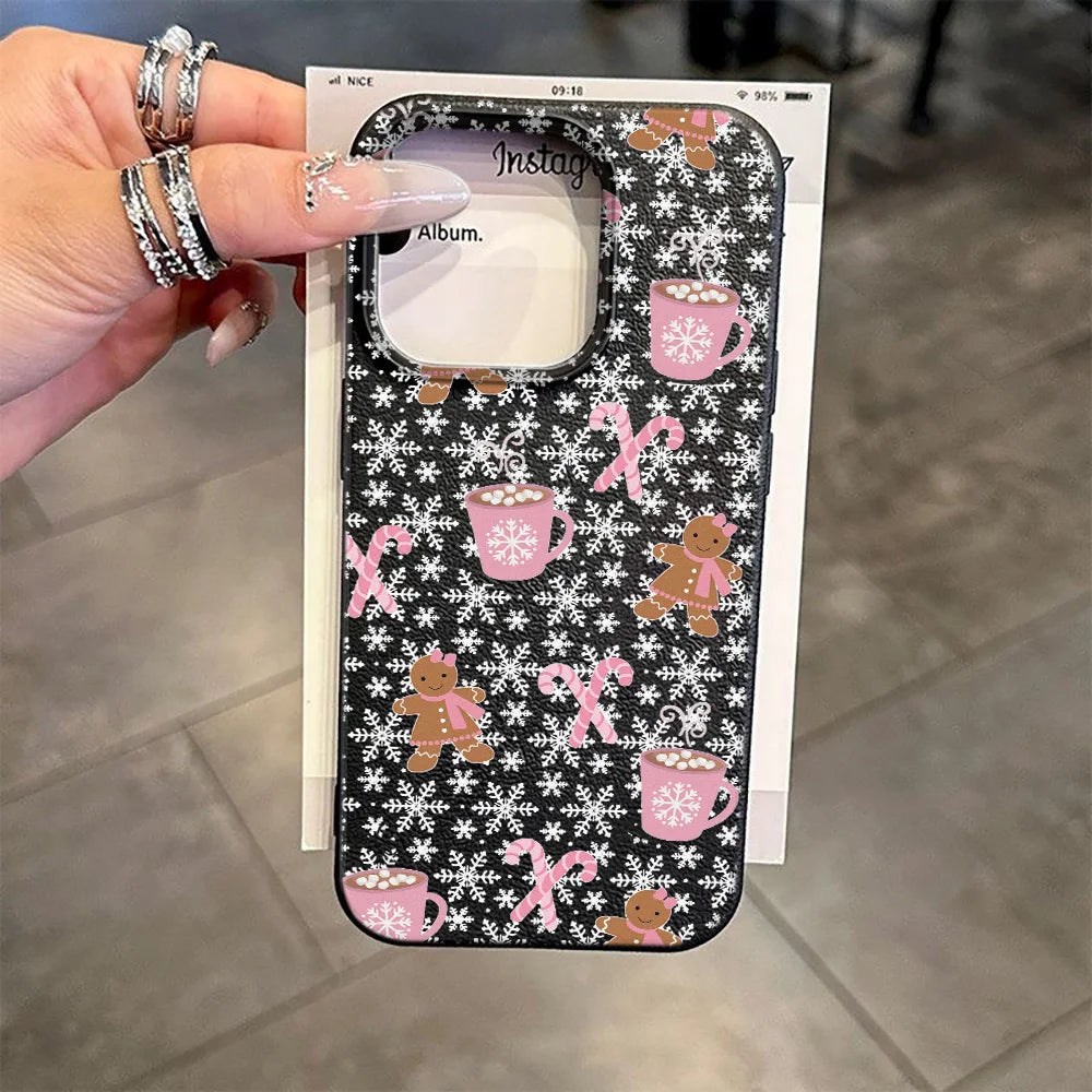 Christmas pattern colorful and dazzling soft phone case for IPhone17 Pro Max Air 16 15 14 13 12 11 Premium patterned pretty
