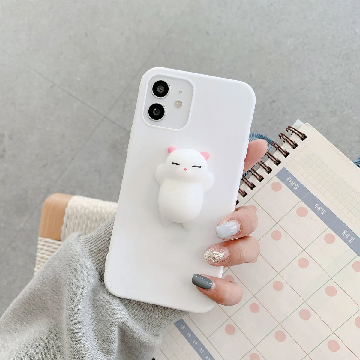 3D Squishy Toys Chick Cat Case For Apple iPhone 15 14 Plus 12 13 mini 11 Pro Max SE 2020 SE 3 Animals TPU Cover Soft Cases