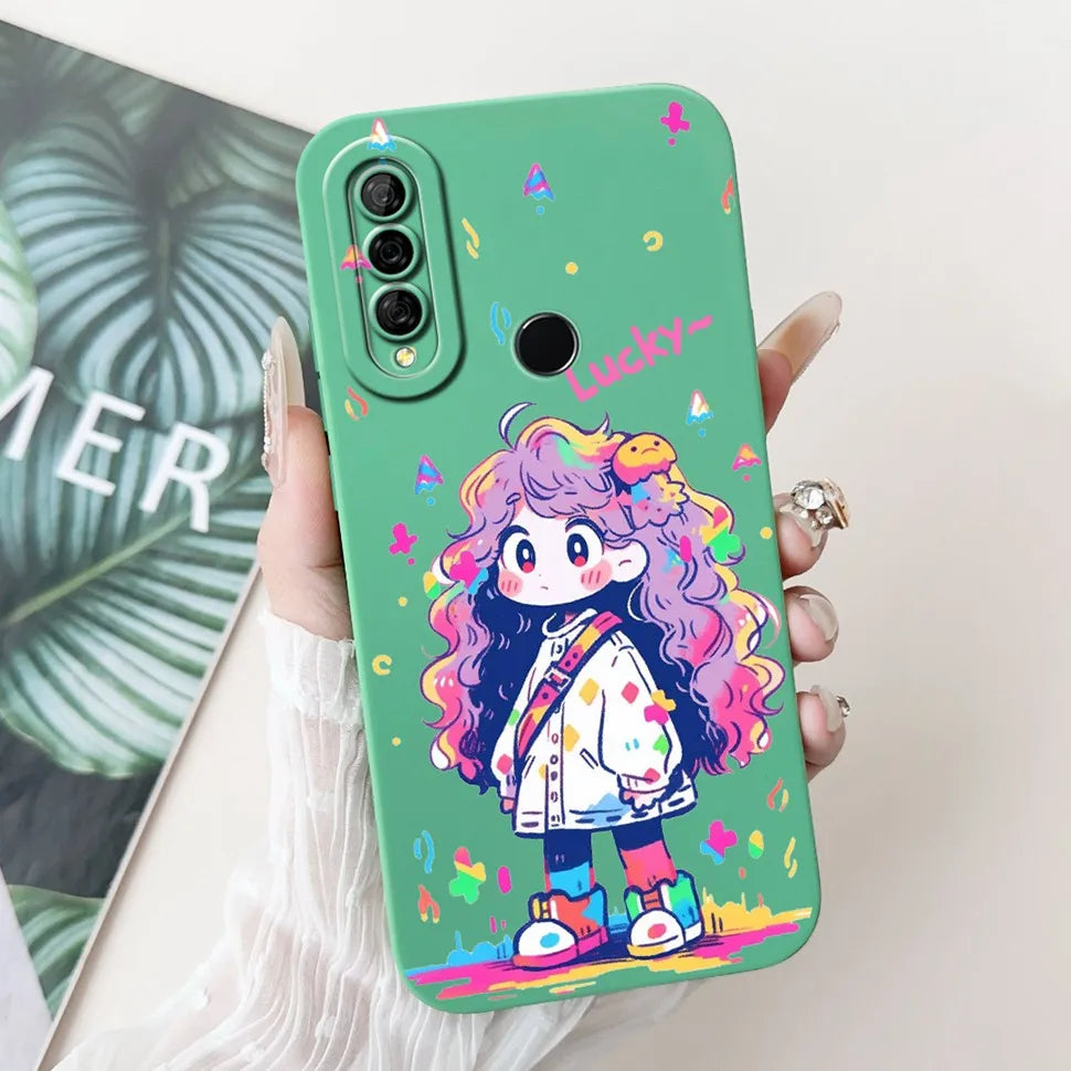 6.59" For Huawei Y9 Prime 2019 Case Stylish Cartoon Girls Cover Soft Silicone For Huawei Y9 Prime Y9Prime STK-L21 Phone Cases