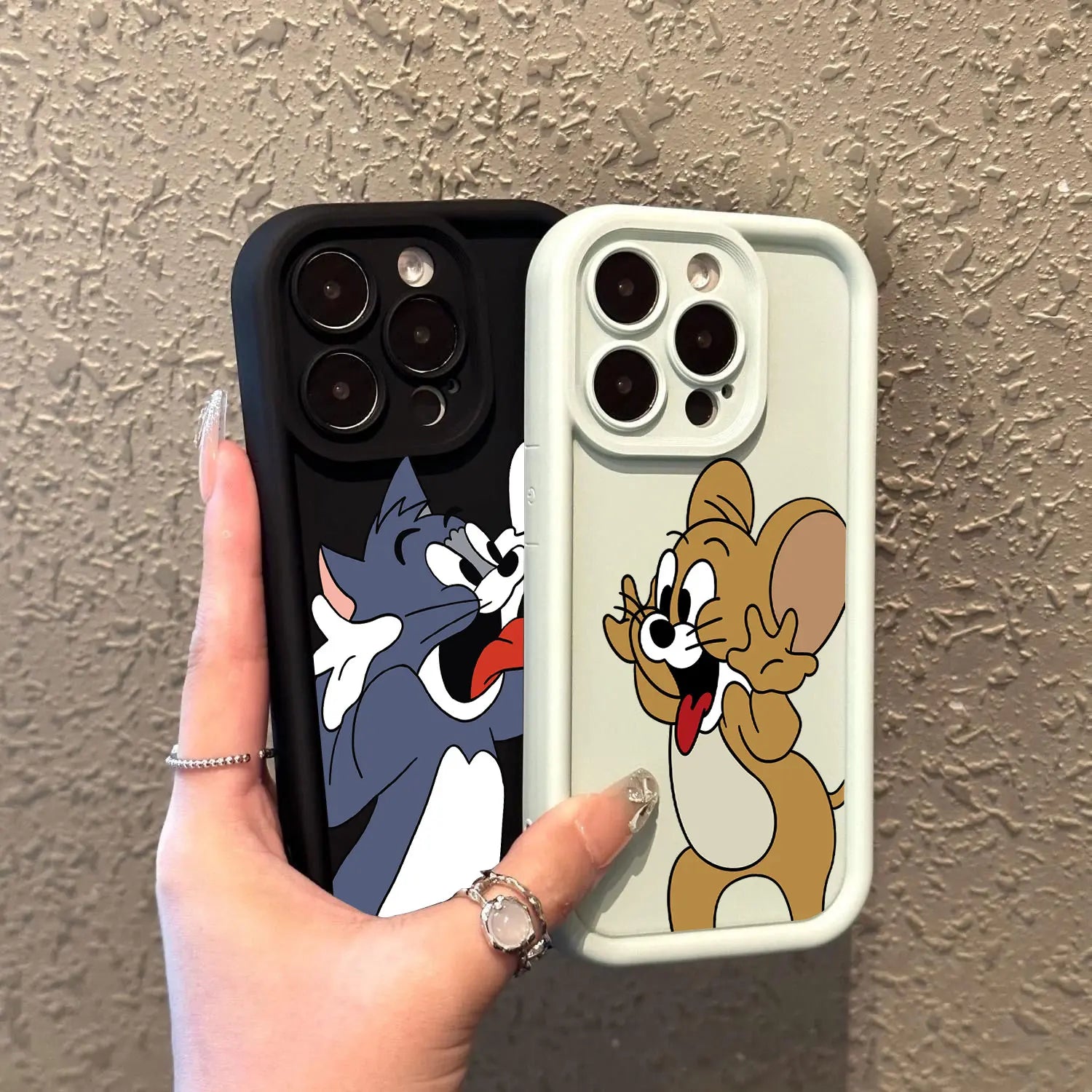 Cartoon Cute Toms Jerrys Phone Case for iPhone 16 15 14 13 12 11 Pro Max Mini XR XS X 7 8 6 6s Plus Soft TPU Back Cover