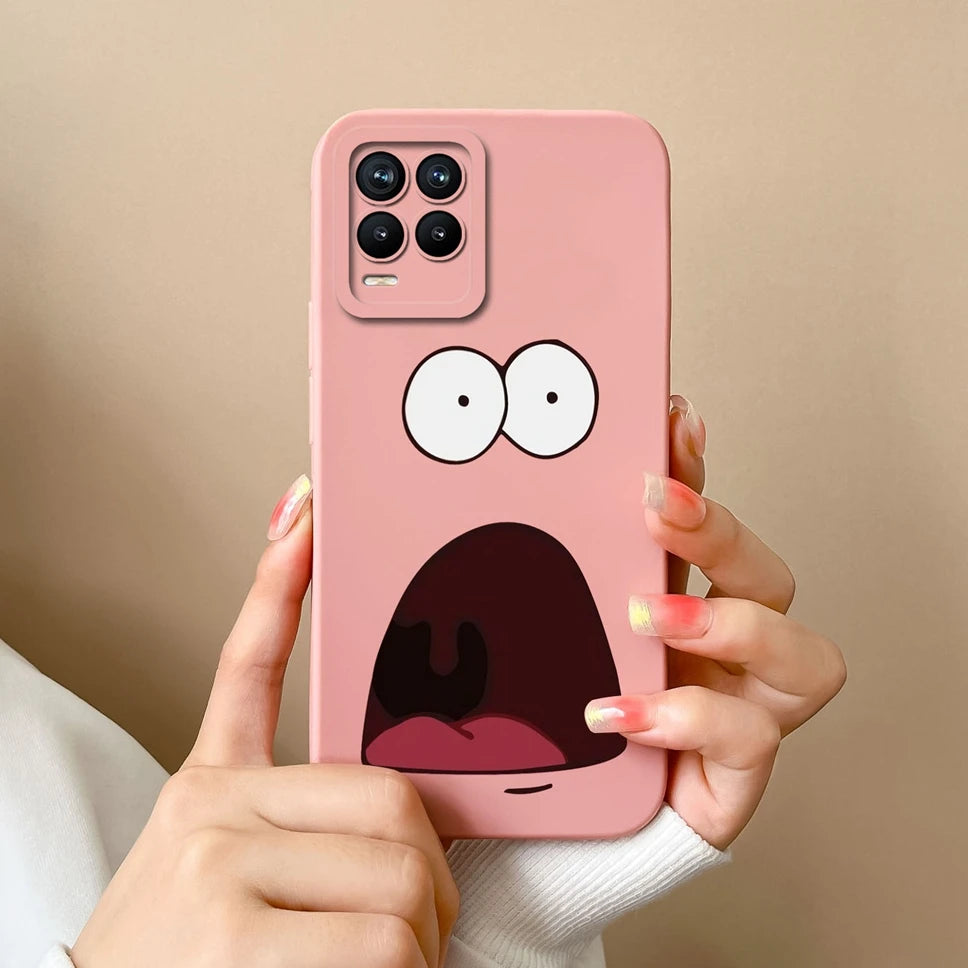 Cases For Realme 8 Pro 4G Shell Lovely Cartoon Astronaut Pattern Soft Liquid Silicone Phone Covers For Realme8 8Pro Fundas Coque