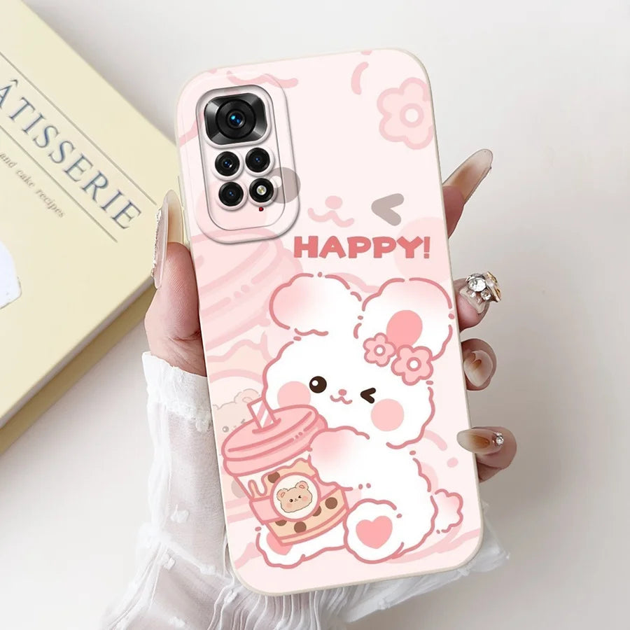 Case for Redmi Note 11 11S 4G 11 Pro Couqe Matte Soft Silicone Cartoons Funda Shockproof  Phone Bags For Note11 11S Back Covers