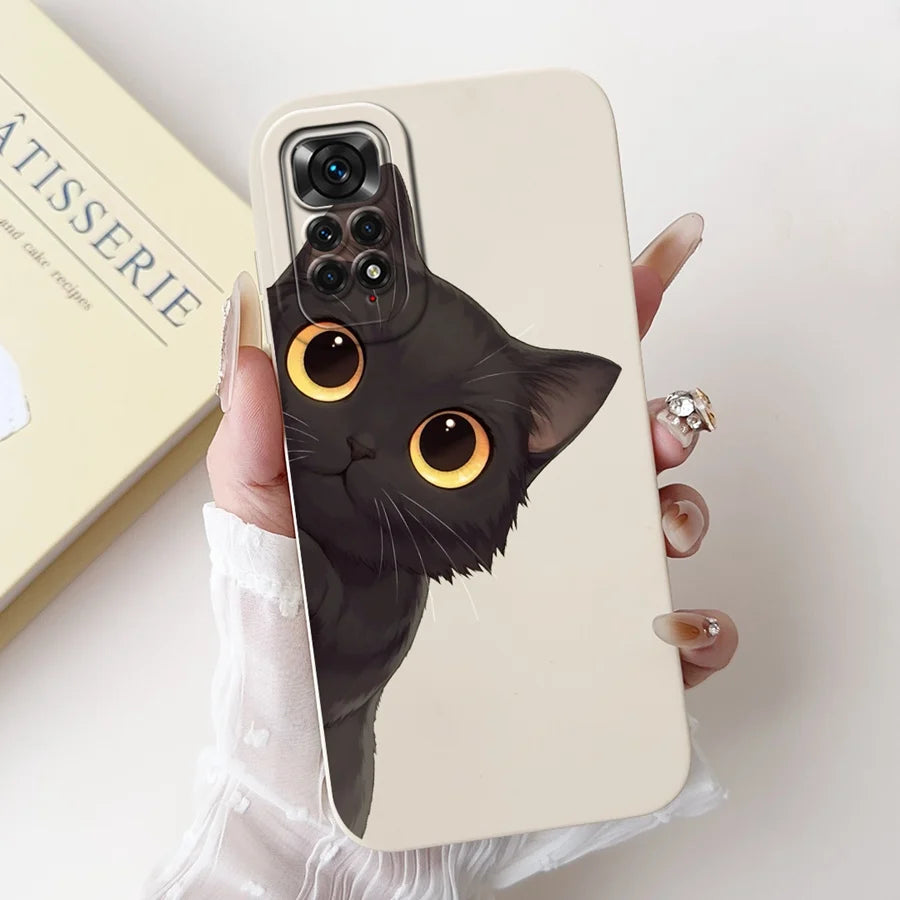 Case for Redmi Note 11 11S 4G 11 Pro Couqe Matte Soft Silicone Cartoons Funda Shockproof  Phone Bags For Note11 11S Back Covers