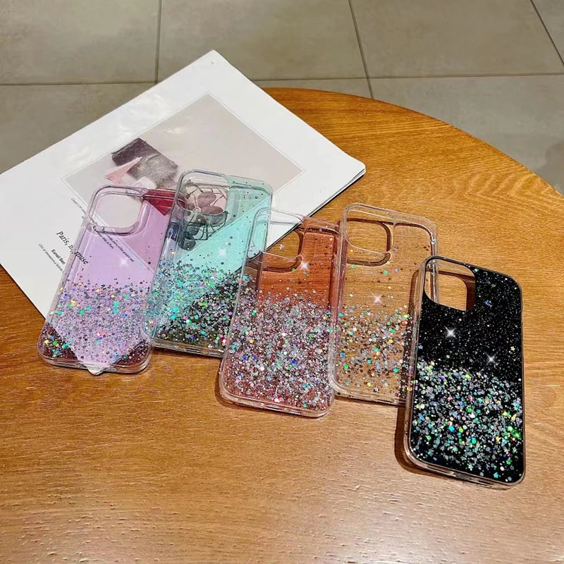 For Vivo V25 V25E Y02 Y16 Y02S Y77 Y77E Y35 Y22 Y22S 4G Y15S Y15A Y01 X50 ProX21 UD Phone Case Bling Glitter Sequins Soft Cover