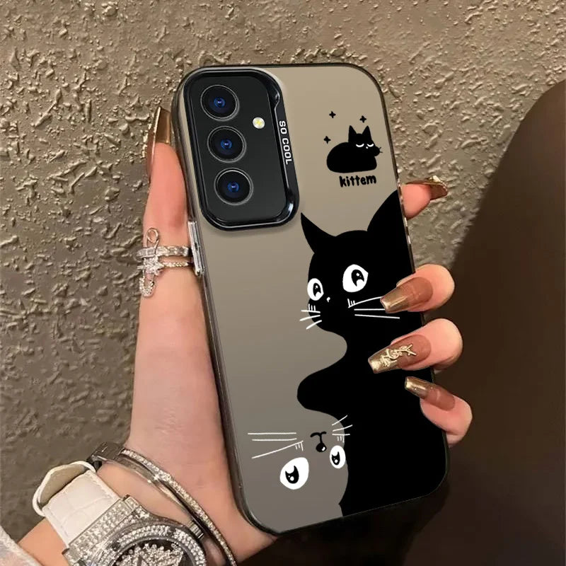 Love Heart Pattern Hard Case For Samsung S25 Ultra S23 FE S22 S24 A55 5G A56 A54 A24 A53 A52S A36 A35 A34 A25 A16 A15 Case Cover