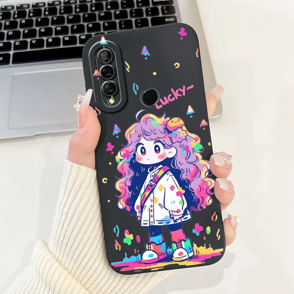6.59" For Huawei Y9 Prime 2019 Case Stylish Cartoon Girls Cover Soft Silicone For Huawei Y9 Prime Y9Prime STK-L21 Phone Cases