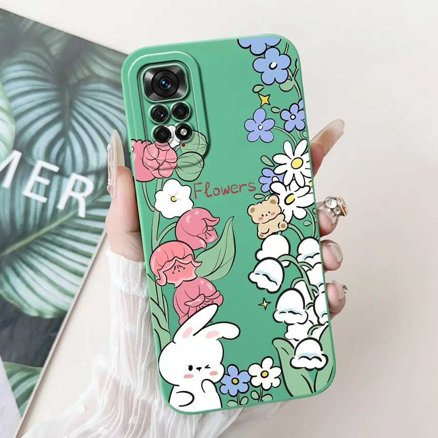 Case for Redmi Note 11 11S 4G 11 Pro Couqe Matte Soft Silicone Cartoons Funda Shockproof  Phone Bags For Note11 11S Back Covers