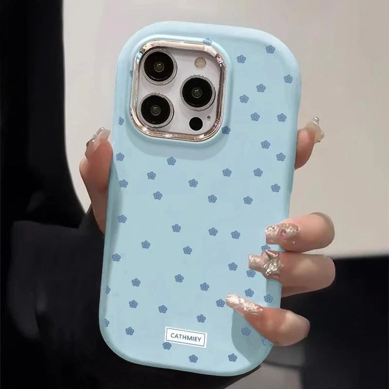 For Vivo V50 V30 Pro Y29 Y29s Y04 V29E V29 Lite X25 V25E X80 Lite Phone Case Color Matte Small Floral Soft Cover