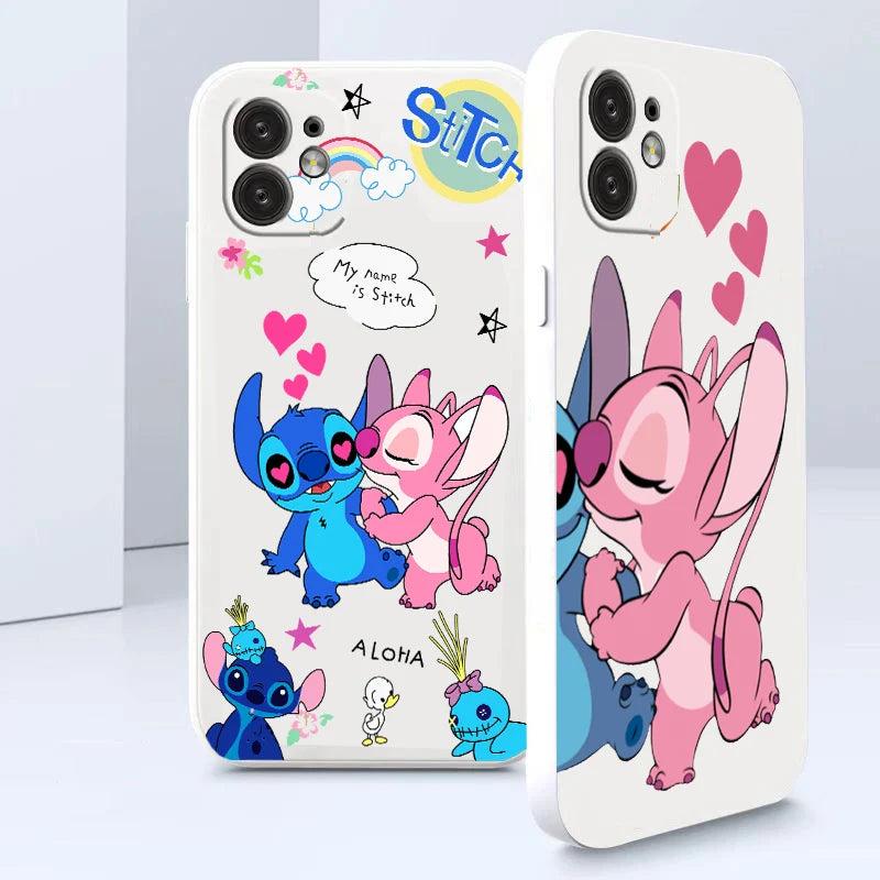Angel Stitch Cartoon Love Heart Case For Honor X8C 400 Lite X9C Smart X6B X6A Plus Magic 7 Lite Plain Phone Cover Cases