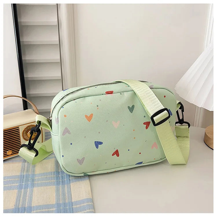 Embroidery Camera Shoulder Bag Design Nylon Small Messenger Bag Makeup Bag Women Butterfly Minimalist Solid Color Crossbody Bag
