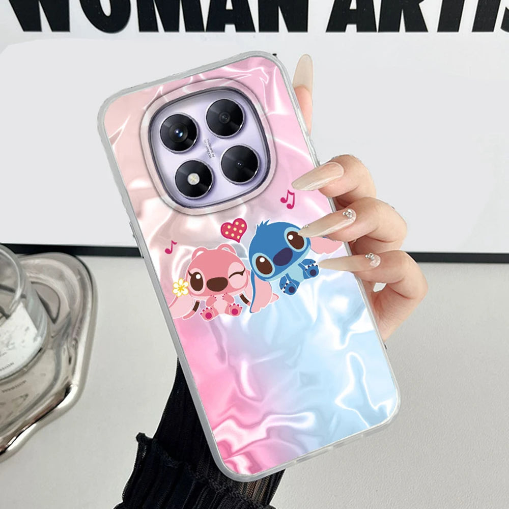 Green Gradient Stitch Couple Phone Cases for Xiaomi Redmi Note 14 13 12 11 11S 10 10S 8 Pro 13C 14C A5 A3 A4 A3X 9A 9C A1 Cover