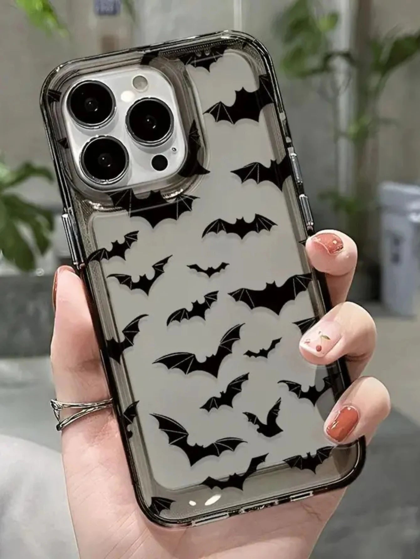 Black Bat With  iPhone Case For iPhone 14 13 11 15 Pro Max 12 Mini XS XR X 8 7 Plus SE 2022 14Pro 13Pro Matte Soft Cover