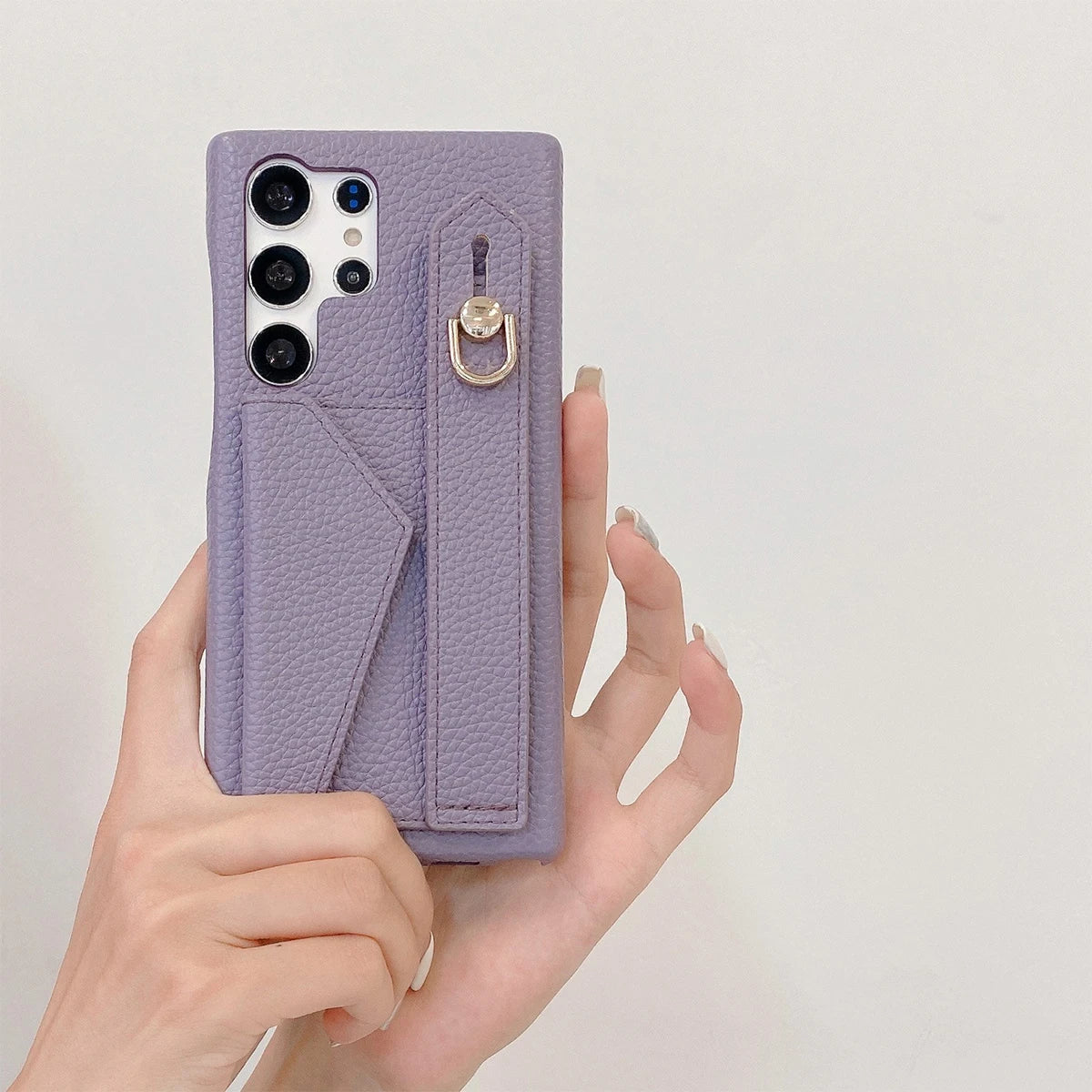 Wrist Strap Wallet Case For Samsung Galaxy S21 FE S22 S23 Plus Note 20 Ultra A52 A53 A54 Luxury Card Holder Leather Cover