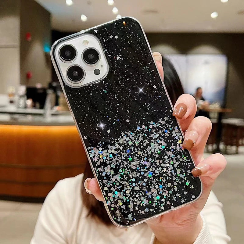 For Vivo V25 V25E Y02 Y16 Y02S Y77 Y77E Y35 Y22 Y22S 4G Y15S Y15A Y01 X50 ProX21 UD Phone Case Bling Glitter Sequins Soft Cover