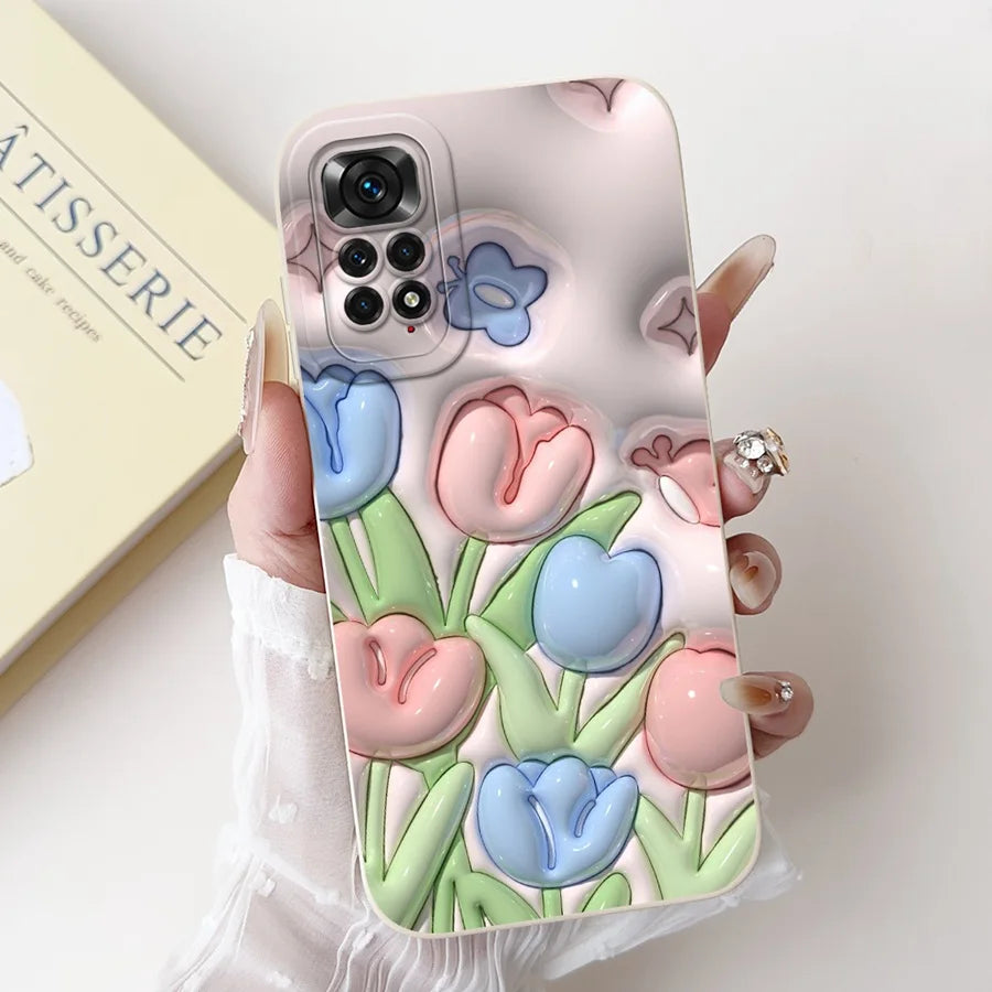 Case for Redmi Note 11 11S 4G 11 Pro Couqe Matte Soft Silicone Cartoons Funda Shockproof  Phone Bags For Note11 11S Back Covers