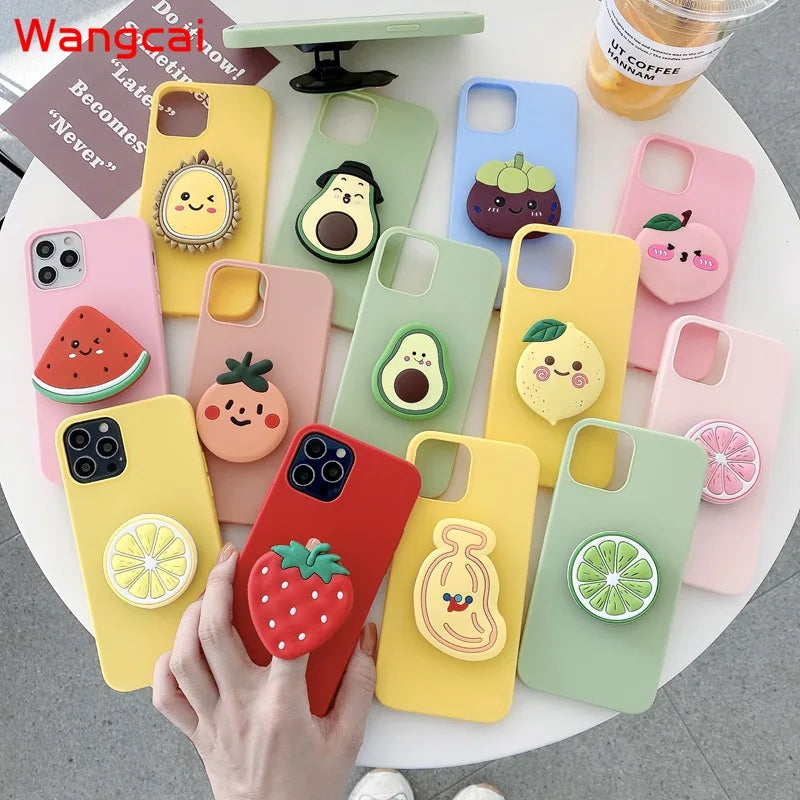 For Xiaomi Mi 9 8 Lite 9 8 SE Mix 3 2s 2 8 Pro 6X 5X A2 Lite A1 Case Fruit Avocado Orange Strawberry Peach Cute Cover