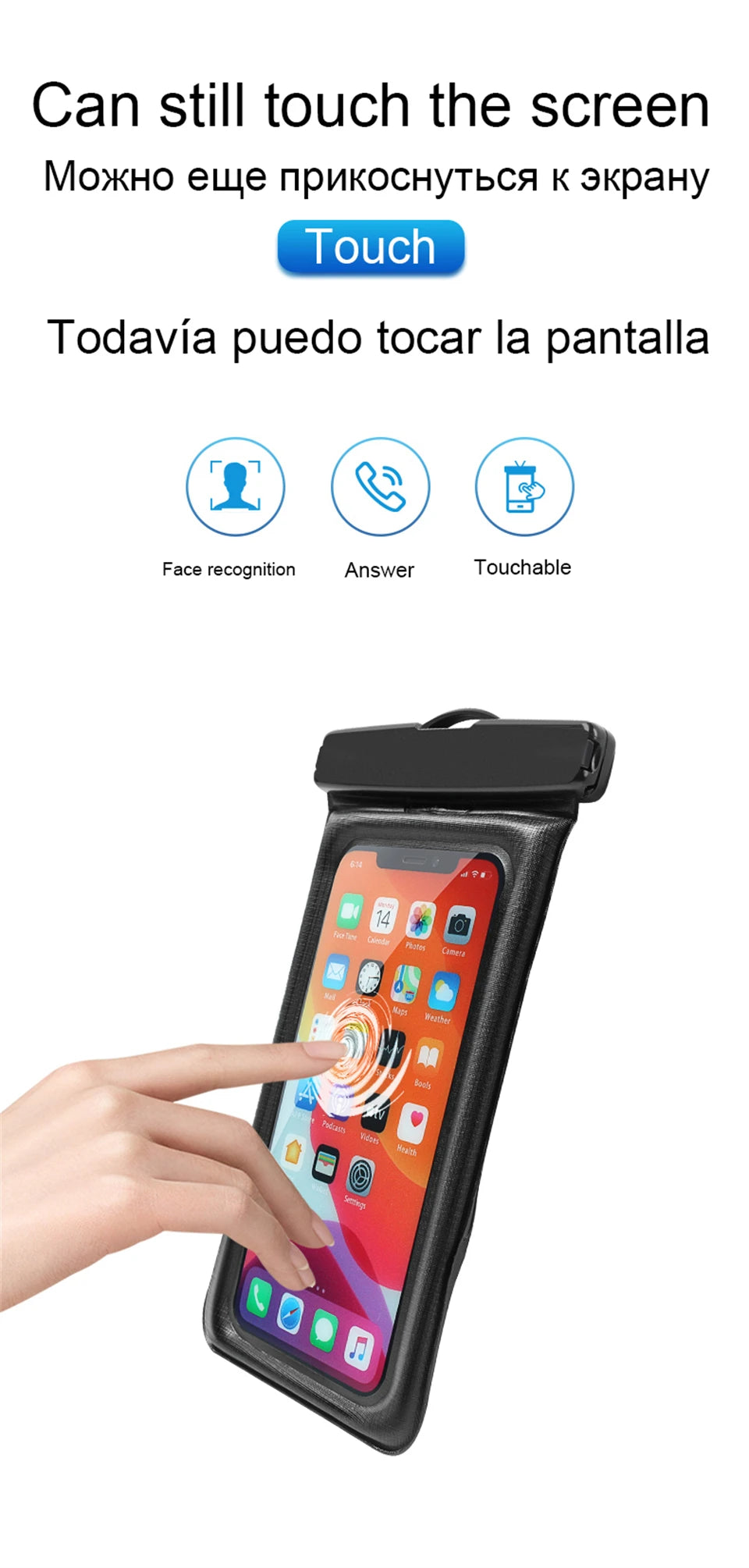 IP68 Universal Waterproof Phone Cases Bag For iPhone 16 15 14 13 12 11 Pro Max X Xiaomi Samsung S24 Ultra Swim Cover Accessories