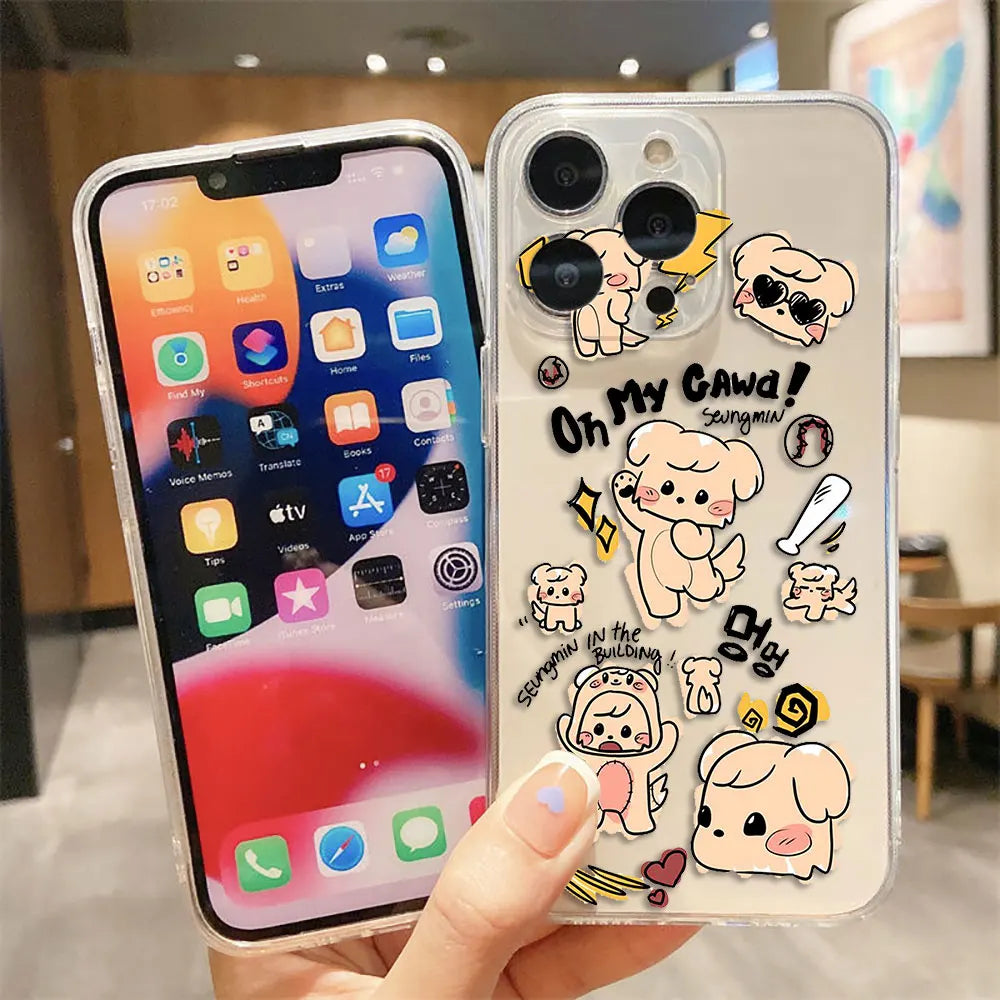 Kpop S-Stray kids S-skzoo Custom Photo Phone Case For Redmi Note 14 13 12 12S 11 11T 11S 10 9 10S 9S 9T 8 Pro Max Clear TPU Case