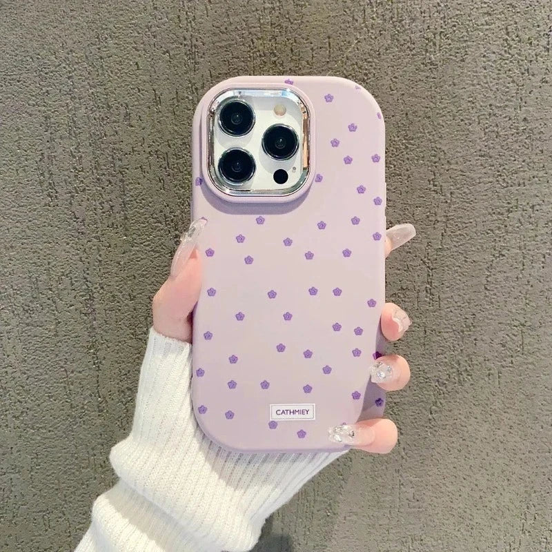 For Vivo V50 V30 Pro Y29 Y29s Y04 V29E V29 Lite X25 V25E X80 Lite Phone Case Color Matte Small Floral Soft Cover