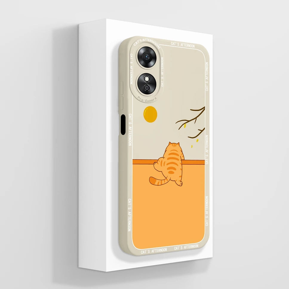 Phone Case For Oppo A17 A17K K 4G Pretty Flowers Smooth Liquid Silicone Back Cover For OppoA17K Oppo A 17 K Fundas Shell Coque