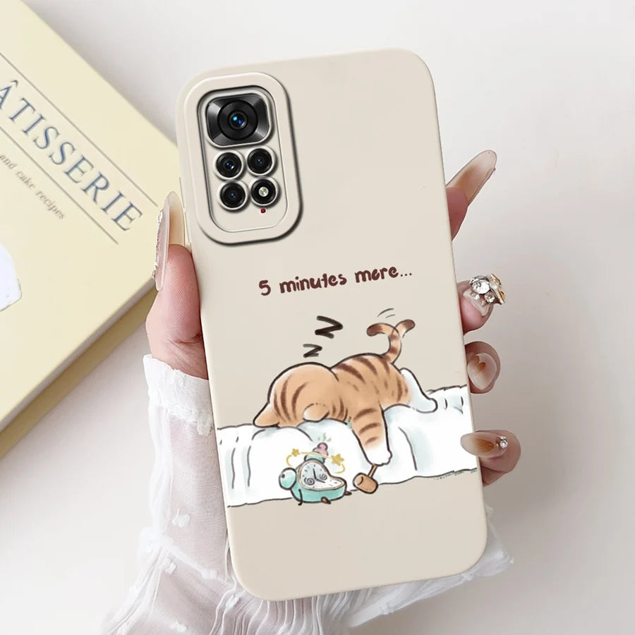 Case for Redmi Note 11 11S 4G 11 Pro Couqe Matte Soft Silicone Cartoons Funda Shockproof  Phone Bags For Note11 11S Back Covers