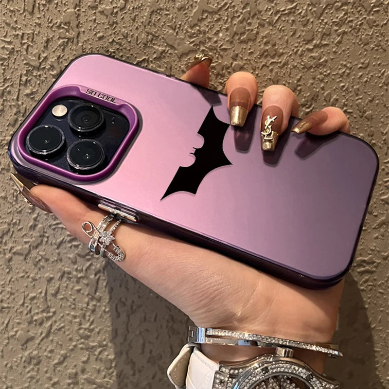 Marvel Spider Man Batmans Matte Hard Case for iPhone 16 15 14 13 12 11 Pro Max XS X XR 8 7 Plus SE 2020 Shockproof Plating Cover