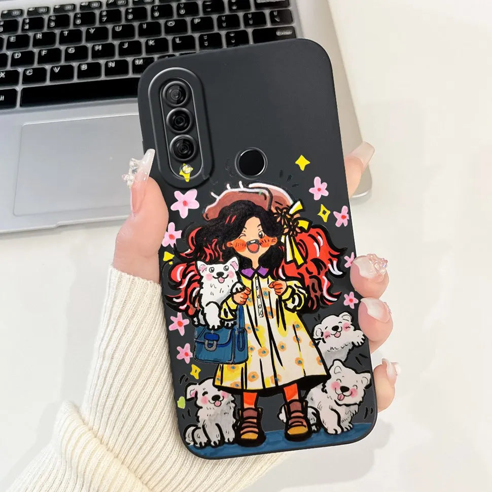 6.59" For Huawei Y9 Prime 2019 Case Stylish Cartoon Girls Cover Soft Silicone For Huawei Y9 Prime Y9Prime STK-L21 Phone Cases