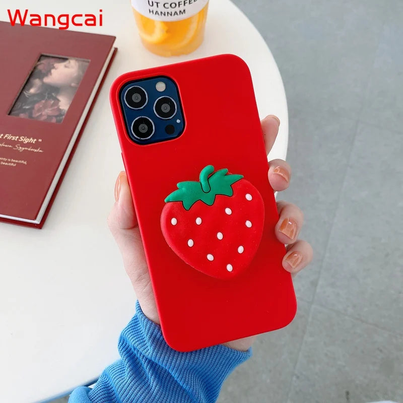 For OPPO A54 4G 5G A92 A72 A52 A91 F15 A8 A31 A9 A5 2020 R17 F9 Pro R15 Case Fruit Avocado Orange Strawberry Peach Cute Cover