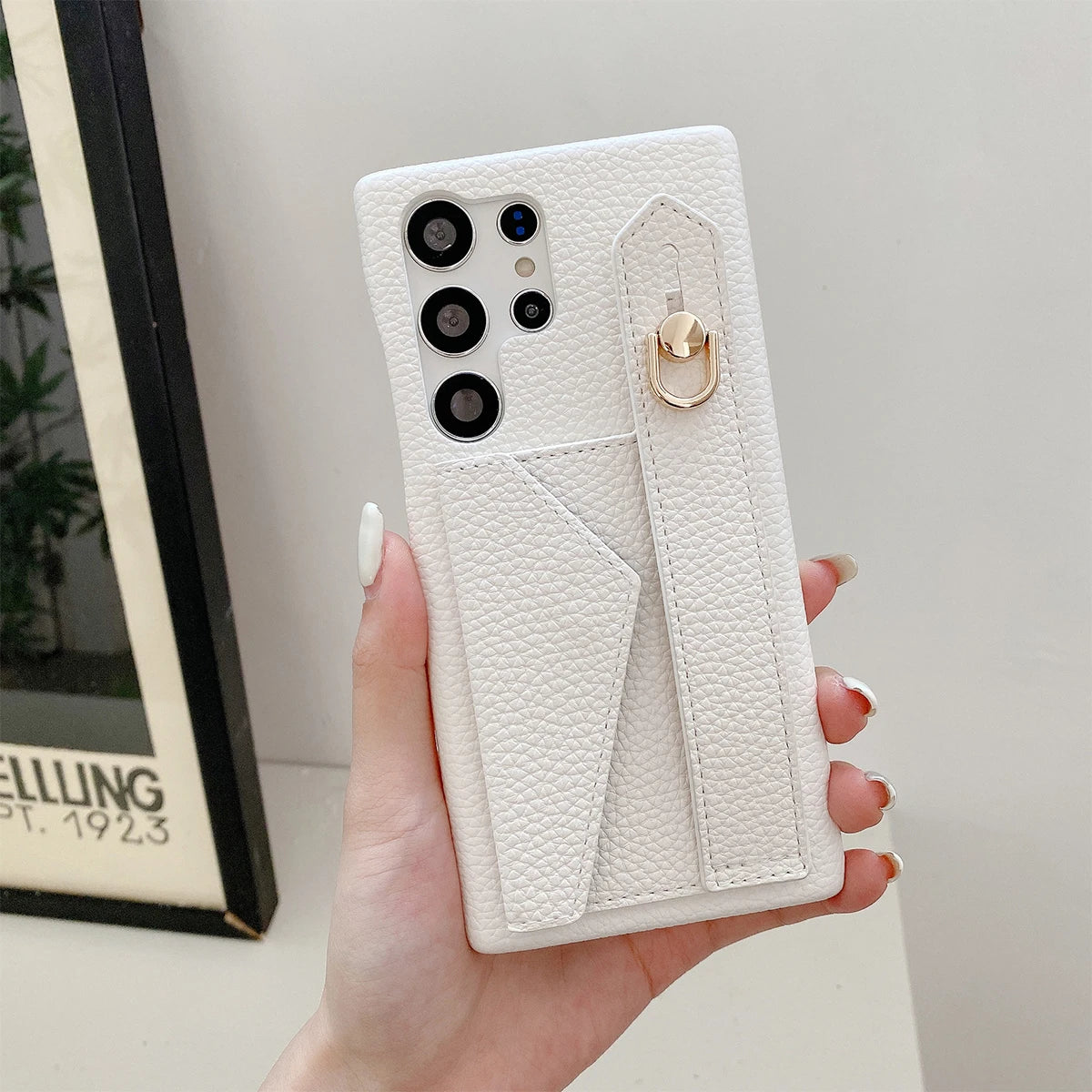 Luxury PU Leather Wrist Strap Wallet Case For Samsung Galaxy S25 S24 S23 S21 S20 FE S22 Plus Note 20 Ultra A52 A53 A54