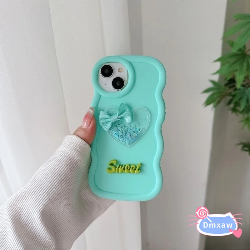 For iPhone 16 15 14 Plus 13 12 11 Pro Max Xs Max XR X 8 7 6 6S Plus Phone Case Bow Macaron Candy Color Soft Matte Cover