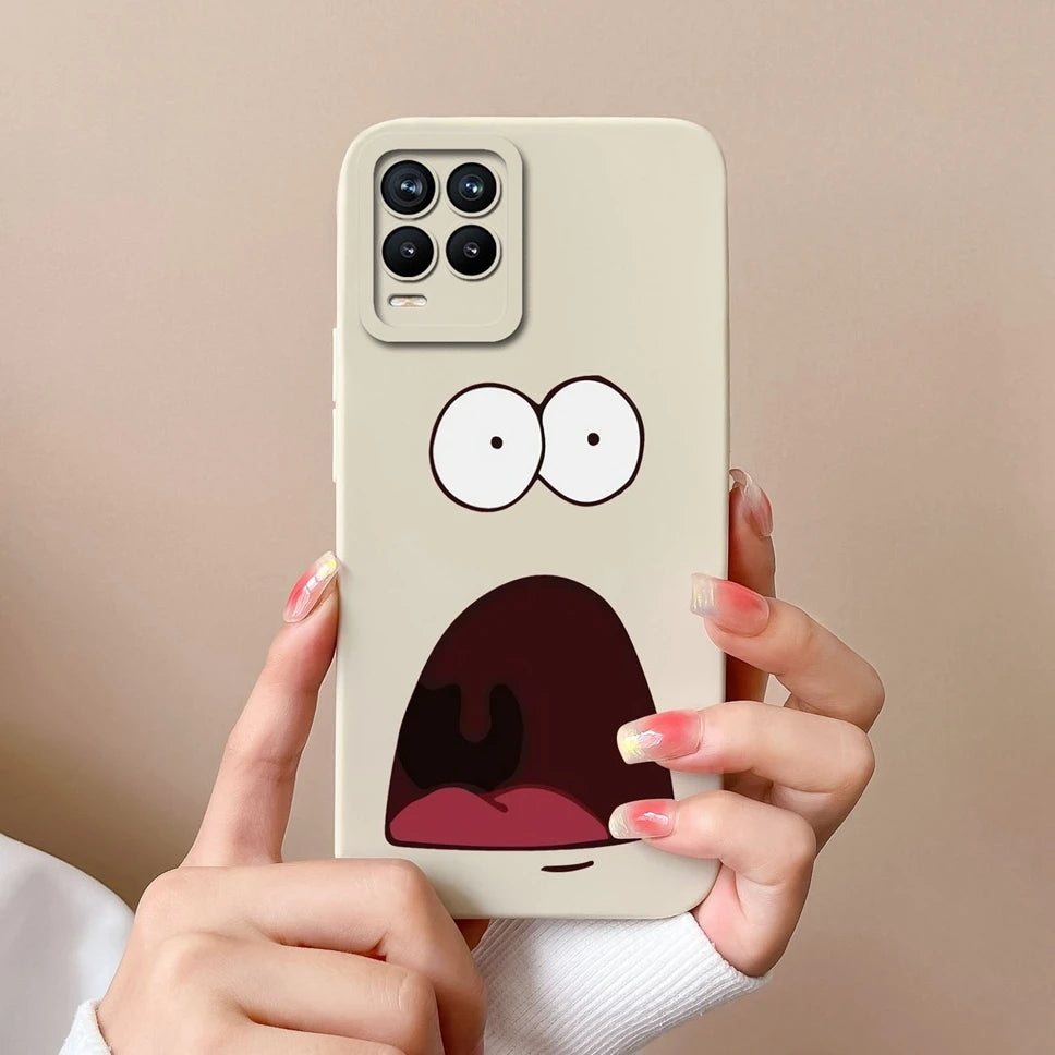 Cases For Realme 8 Pro 4G Shell Lovely Cartoon Astronaut Pattern Soft Liquid Silicone Phone Covers For Realme8 8Pro Fundas Coque