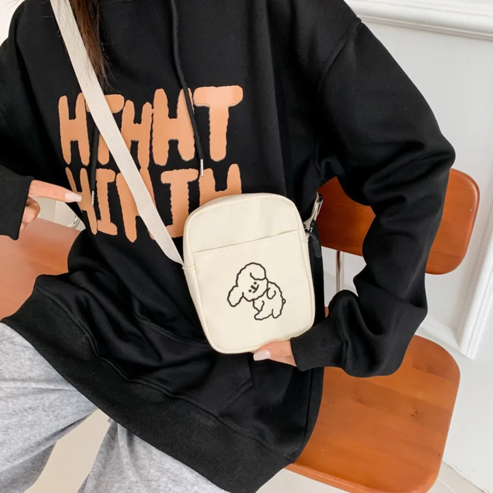 Canvas Bag Ins Japanese Harajuku Cute Cat Bag Ulzzang Girl Messenger Bag