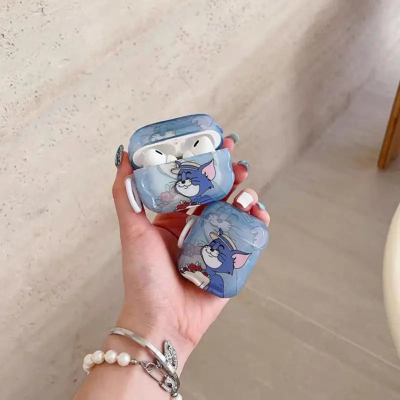 Disney The Aristocats Marie Cat Transparent Silicone Earphone Protective Case Couple Airpods 1 2 3 4 Universal Earphone Case