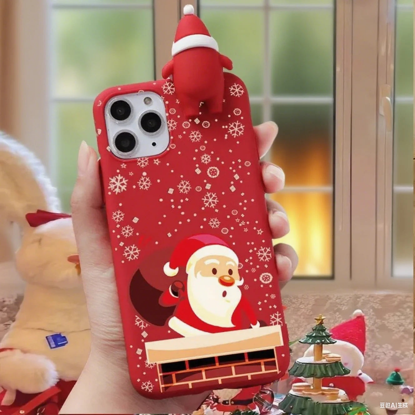 Christmas Reindeer Elk 3D Dolls Case For Realme 13 11 10 9 8 14T 5G 14 Pro Plus 7 6 5 Pro C20 5i 6i 7i 8i 9i 4G C3 Snowman Cover