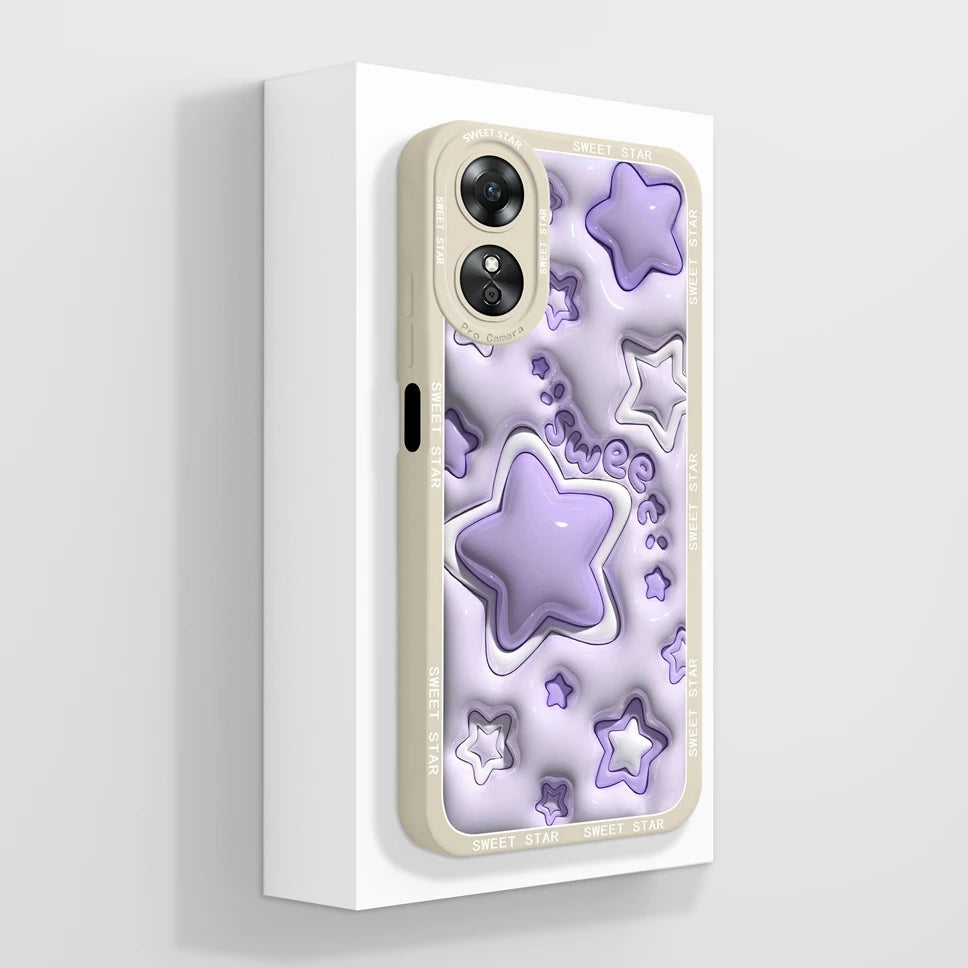 Phone Case For Oppo A17 A17K K 4G Pretty Flowers Smooth Liquid Silicone Back Cover For OppoA17K Oppo A 17 K Fundas Shell Coque