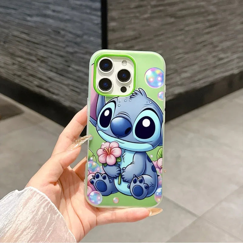 Bubble Flower Stitch Phone Case For IPhone 17 16 15 14 13 12 11 Pro Max Plus Air Casing Color Jelly Silicone Bumper 2 In 1 Cover