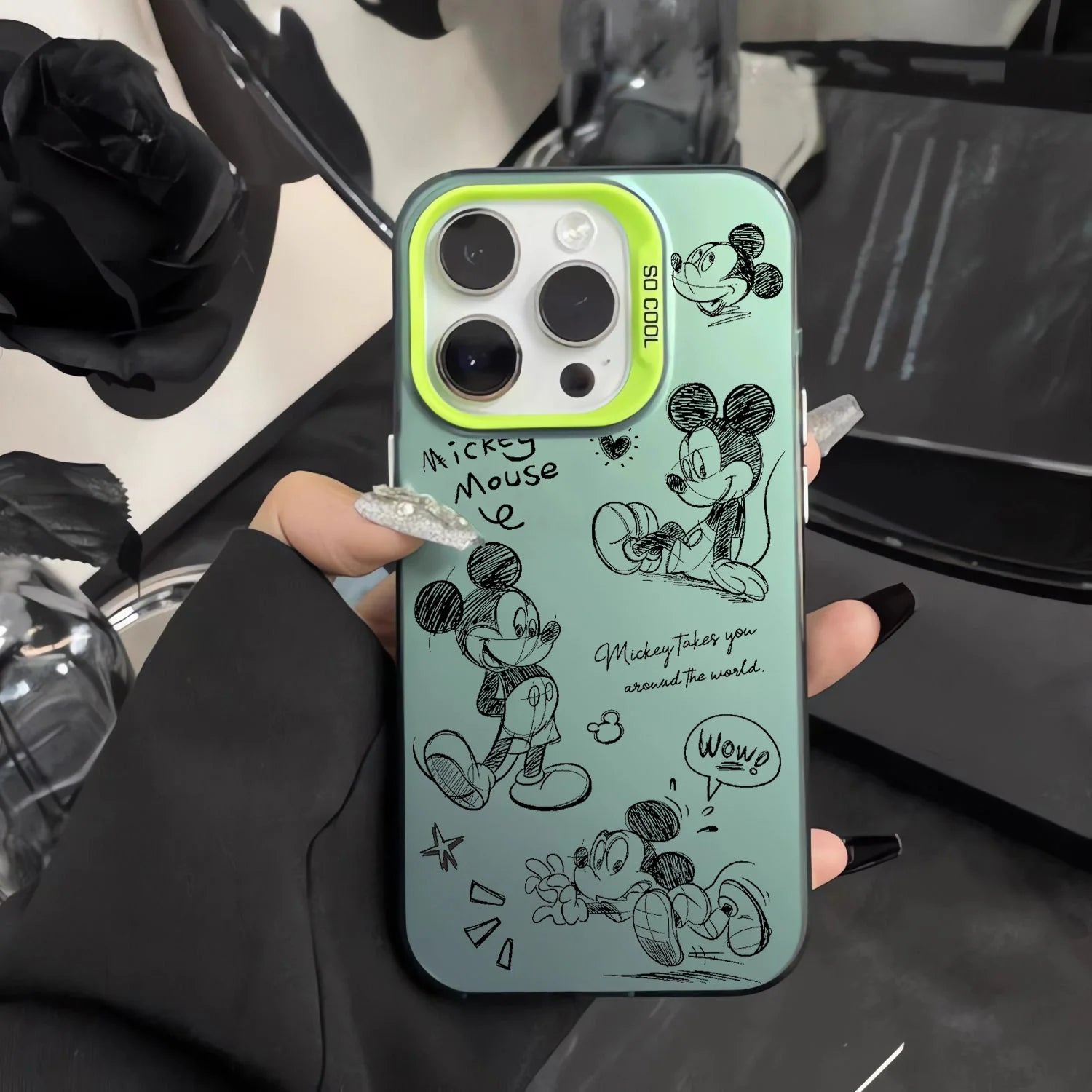 Line Retro Mickey Minnie Phone Case For Xiaomi Redmi Note 7 8 9 9S 10 11 12 13 14 Pro Plus 4G 5G Anti Fall Matte Back Cover