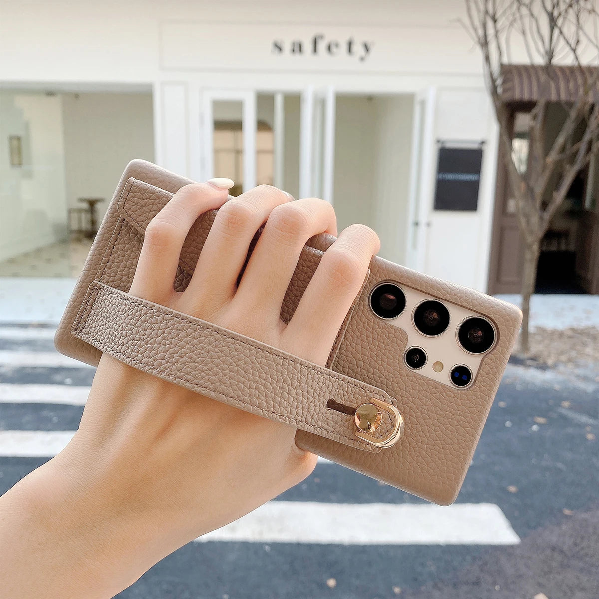 Luxury PU Leather Wrist Strap Wallet Case For Samsung Galaxy S25 S24 S23 S21 S20 FE S22 Plus Note 20 Ultra A52 A53 A54