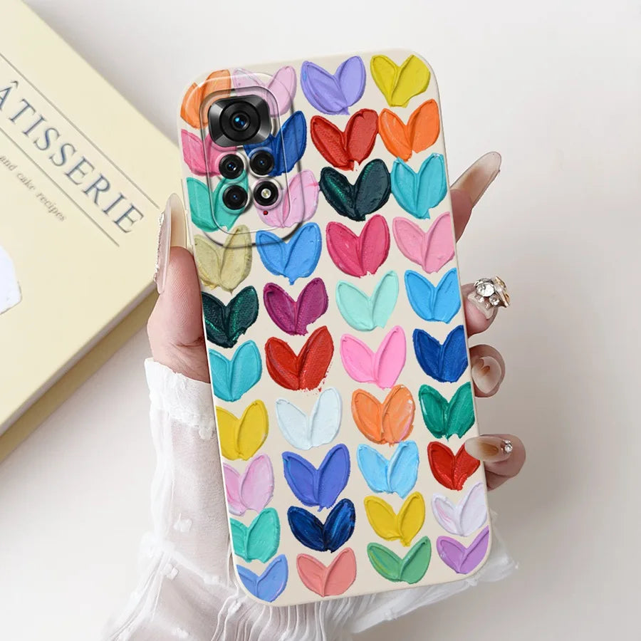 Case for Redmi Note 11 11S 4G 11 Pro Couqe Matte Soft Silicone Cartoons Funda Shockproof  Phone Bags For Note11 11S Back Covers