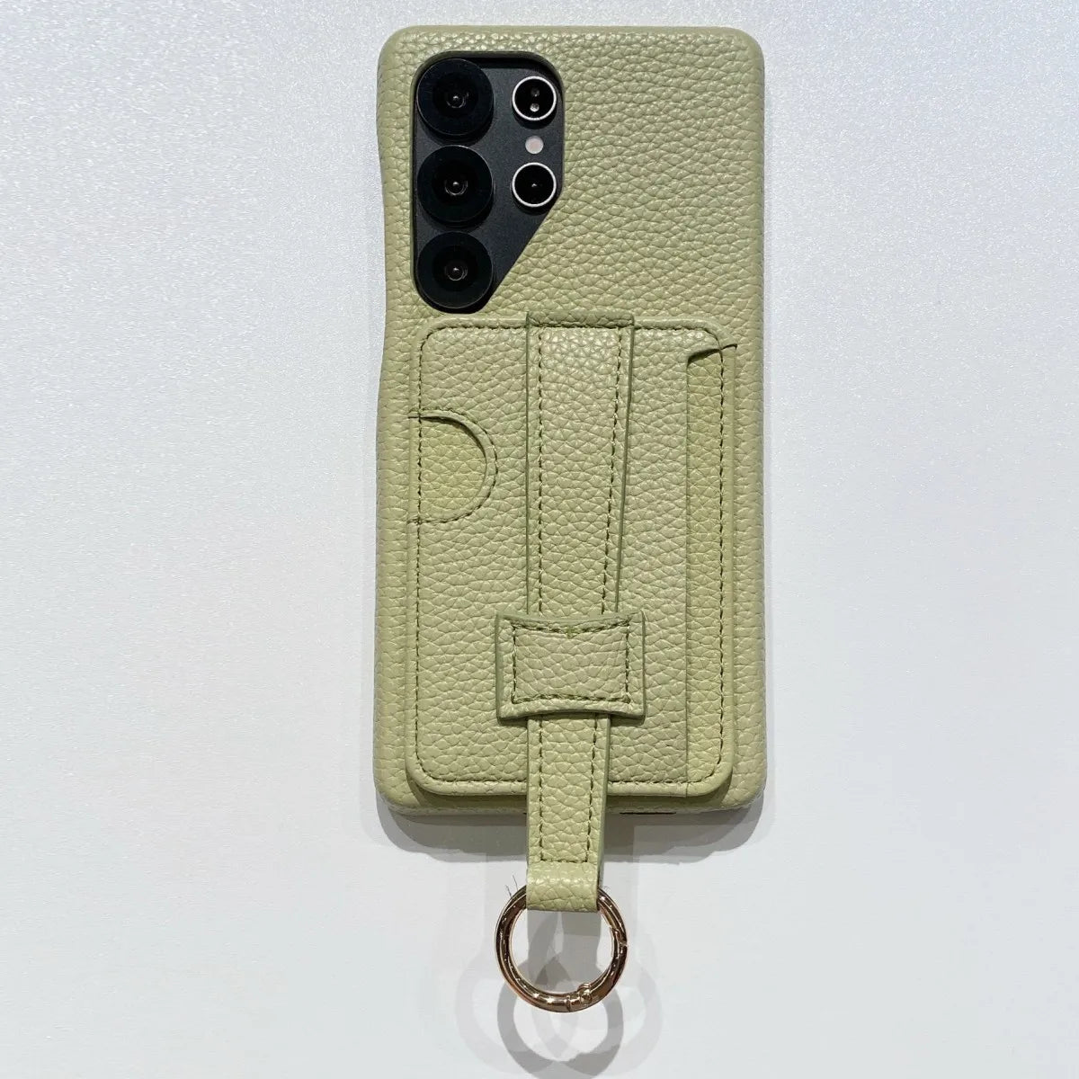 Luxury Litchi Pattern PU Leather Wallet Case For Samsung Galaxy S25 S21 S23 S24 S20 Note 20 Green Card Holder Wrist Strap Cover