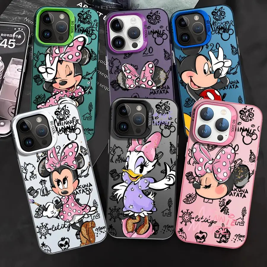 Fashion Mickey Minnie Mouse Phone Case For Xiaomi Redmi 14C 13C 12C 13 12 10 A1 A2 A3 A5 9T 9A K60 K40 4G 5G Anti Back Cover