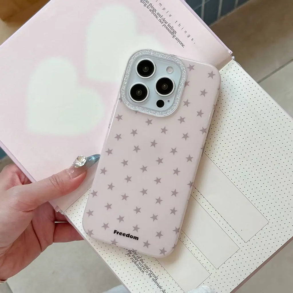 High end sparkling mirror all inclusive star chain phone case, suitable for iPhone 16 Pro Max 15 14 13 12 11 phone case anti scr