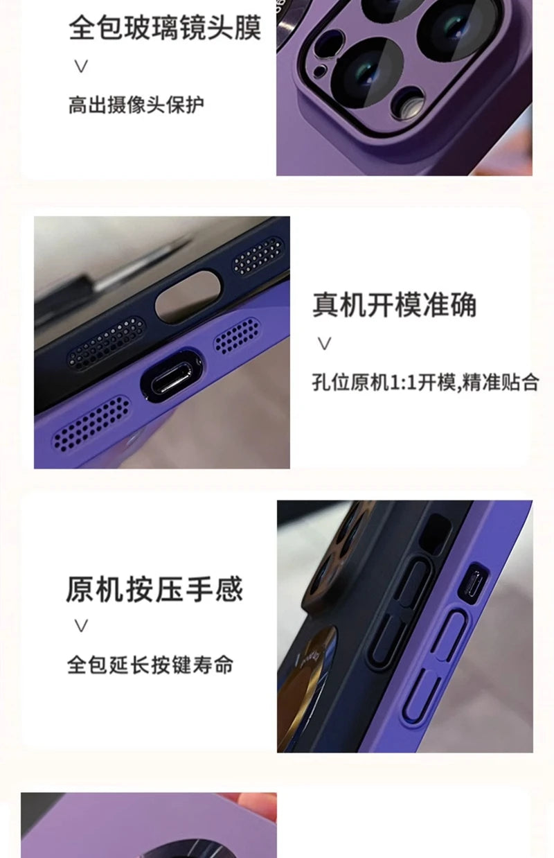 Luxury Magsafe Wireless Charge Phone Case For iPhone 15 16 14 13 12 11 Pro Max 16 Plus Matte Magnetic Back Protector Cases Cover
