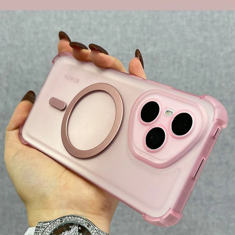 For Honor400Lite Case Airbag Shockproof Magnetic Wireless Charging Case For Honor 400 300 200 100 90 80 70 60 Pro Clear Cover