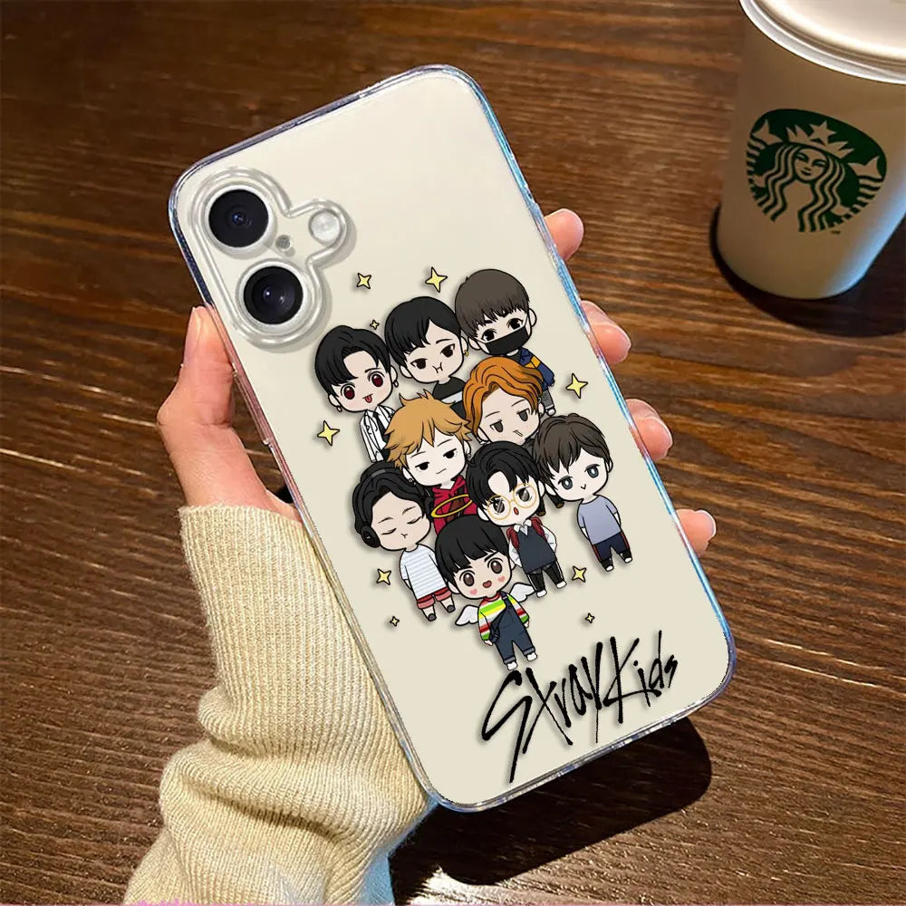 Kpop S-Stray kids S-skzoo Custom Photo Phone Case For Redmi Note 14 13 12 12S 11 11T 11S 10 9 10S 9S 9T 8 Pro Max Clear TPU Case