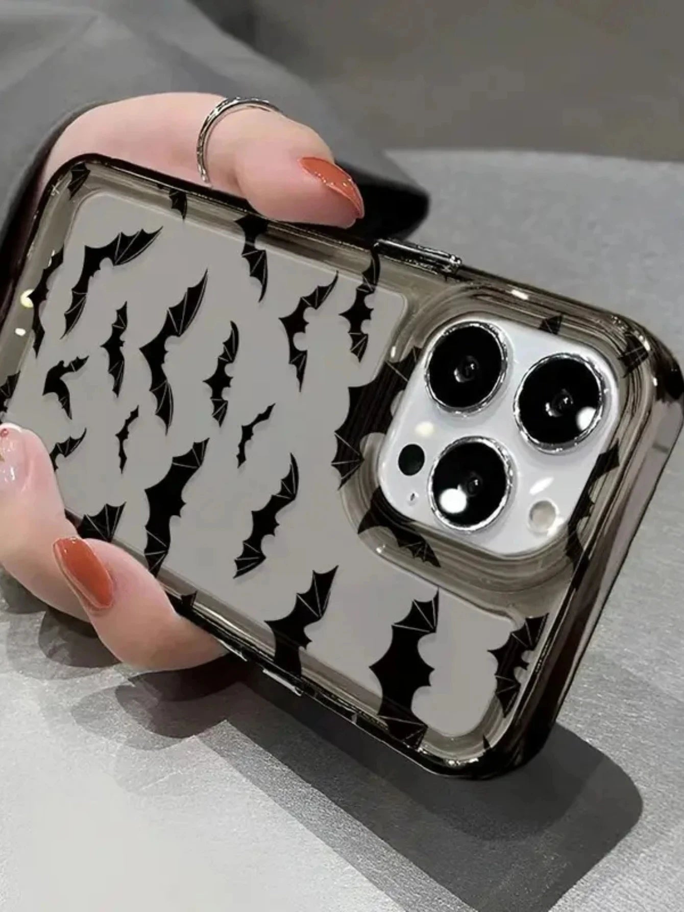 Black Bat With  iPhone Case For iPhone 14 13 11 15 Pro Max 12 Mini XS XR X 8 7 Plus SE 2022 14Pro 13Pro Matte Soft Cover
