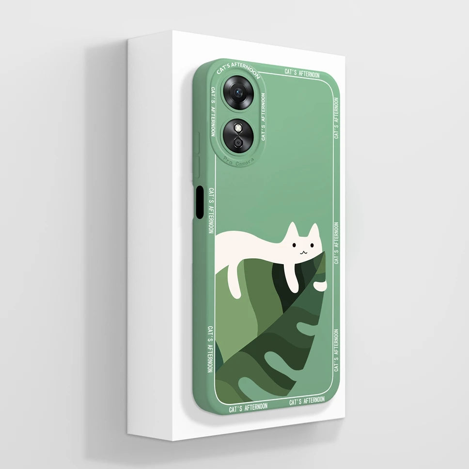 Phone Case For Oppo A17 A17K K 4G Pretty Flowers Smooth Liquid Silicone Back Cover For OppoA17K Oppo A 17 K Fundas Shell Coque