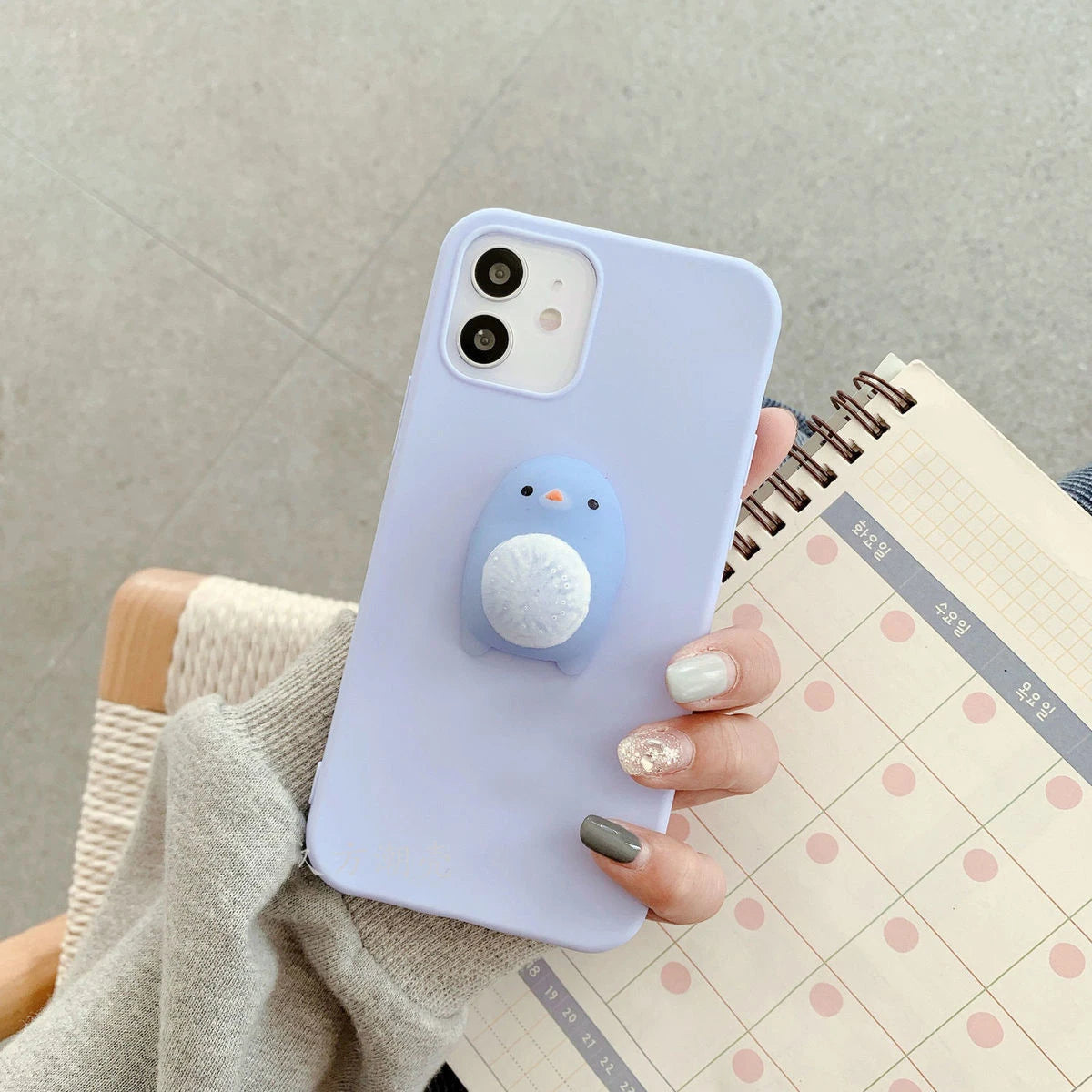 3D Squishy Toys Chick Cat Case For Apple iPhone 15 14 Plus 12 13 mini 11 Pro Max SE 2020 SE 3 Animals TPU Cover Soft Cases