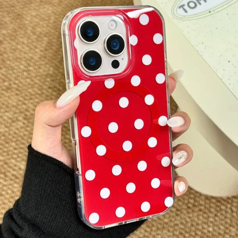 3D Cute Sanrio Hello Kitty Magnetic Grip Tok Holder Magsafe Wireless Charge Phone Case For iPhone 16 15 14 13 12 Pro Max Cover